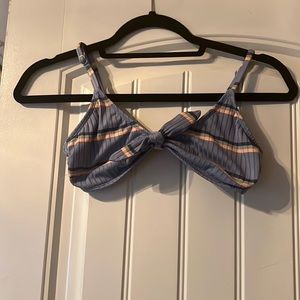 blue stripped swim top